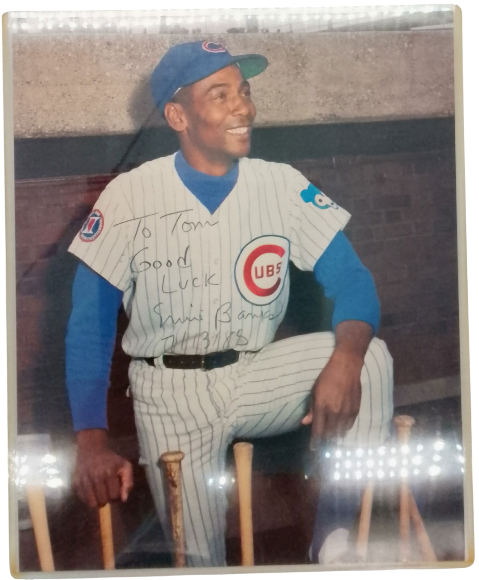Autographed Photo of Chicago Cubs Ernie Banks: Autographed Photo of Chicago Cubs Ernie Banks