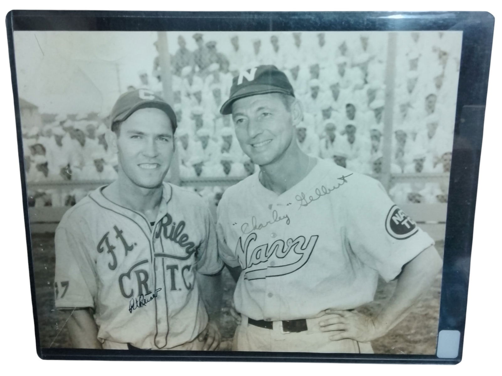Autographed Antique Baseball Photograph of Two Baseball Players: Autographed Antique Baseball Photograph of Two Baseball Players