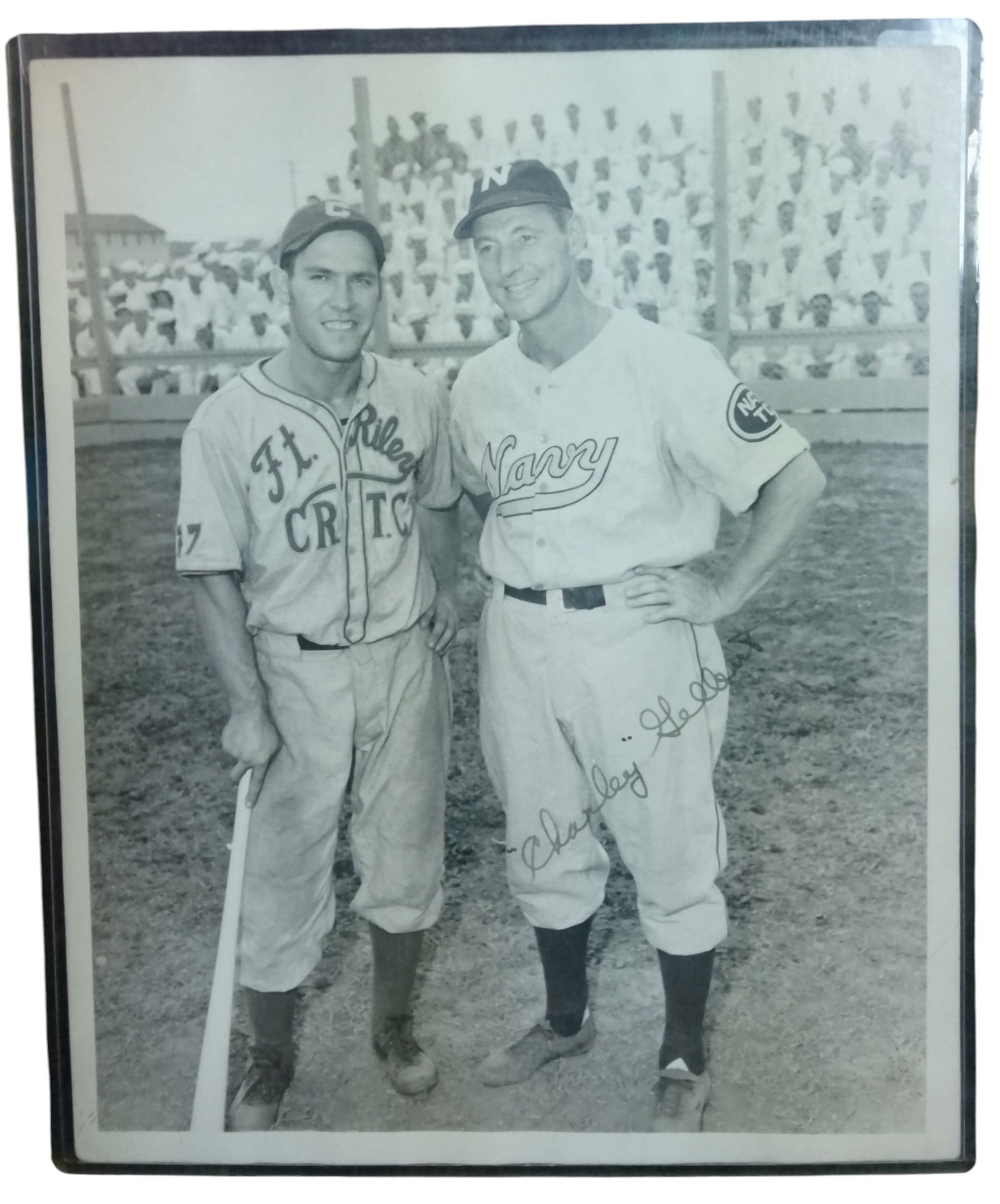Autographed Antique Baseball Photograph of Two Baseball Players: Autographed Antique Baseball Photograph of Two Baseball Players