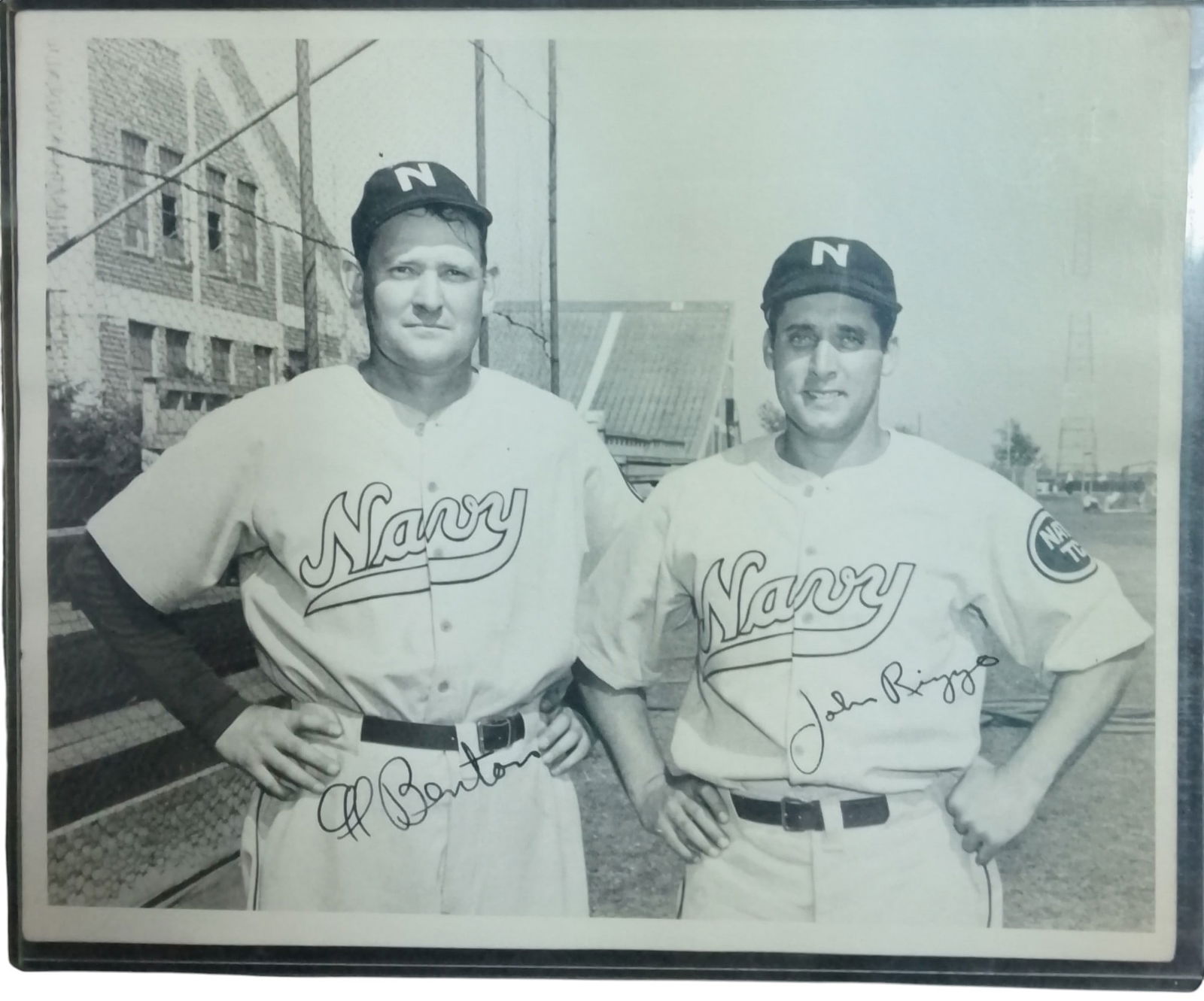 Autographed Antique Baseball Photograph of Two Baseball Players: Autographed Antique Baseball Photograph of Two Baseball Players