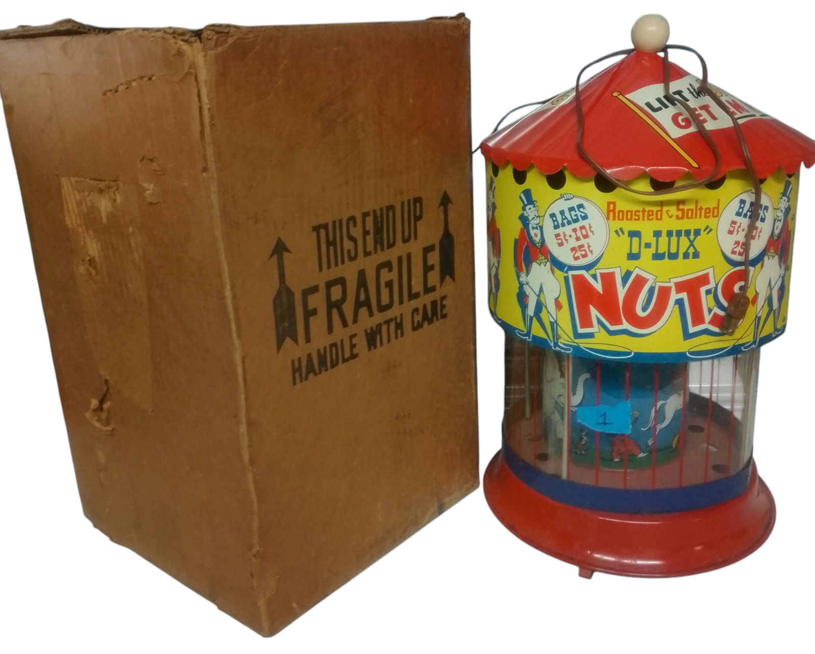 1950 Big Top Circus "D-Lux" Roasted Peanuts Warmer/Dispenser (Comes with Original Box) (1 of 8)