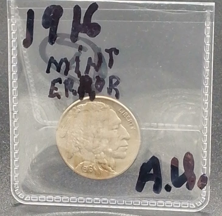 1916 Buffalo Nickel, Mint Error coin (1 of 3)