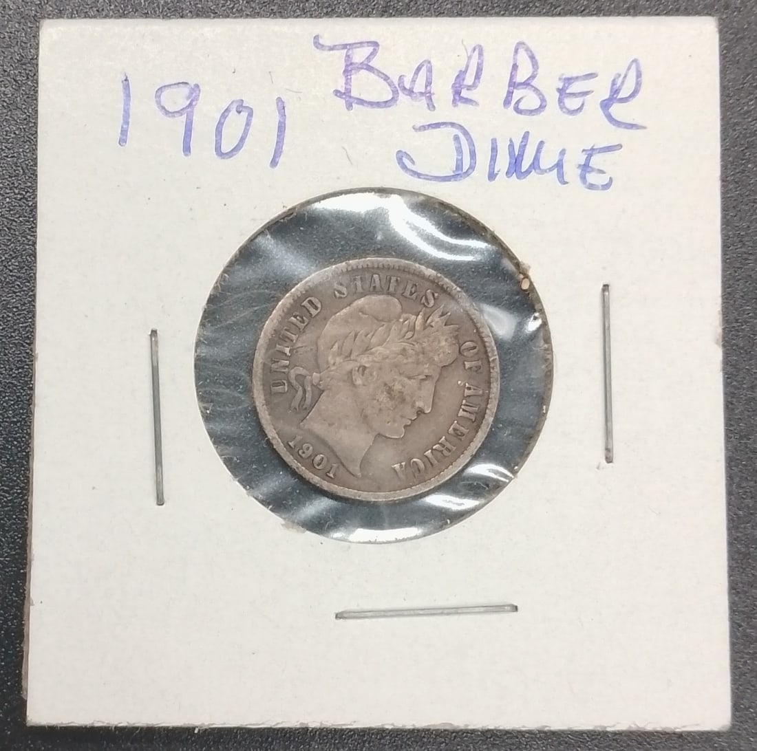 1901 Barber Dime (1 of 3)