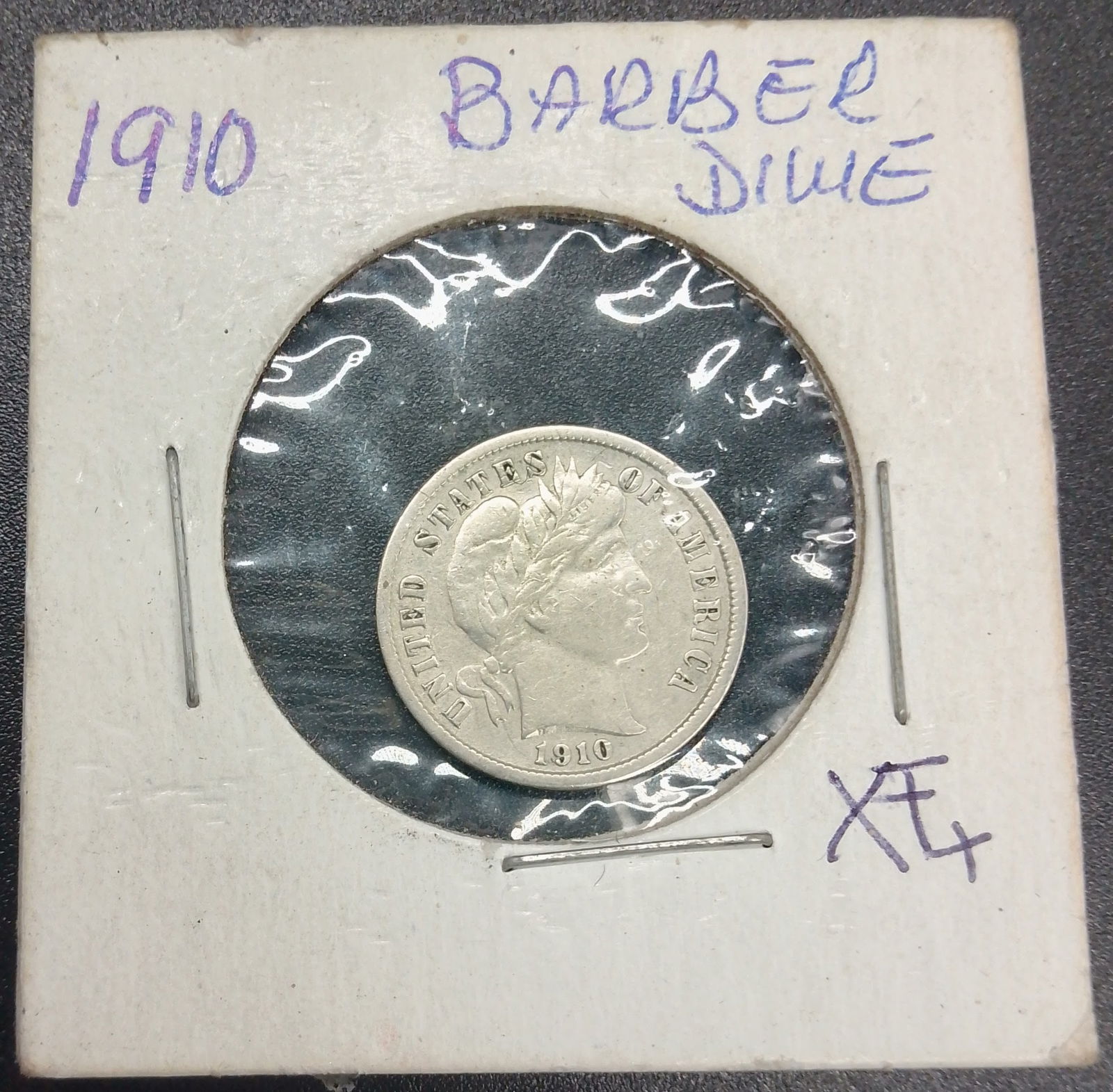 1910 Barber Dime - XF+ (1 of 3)