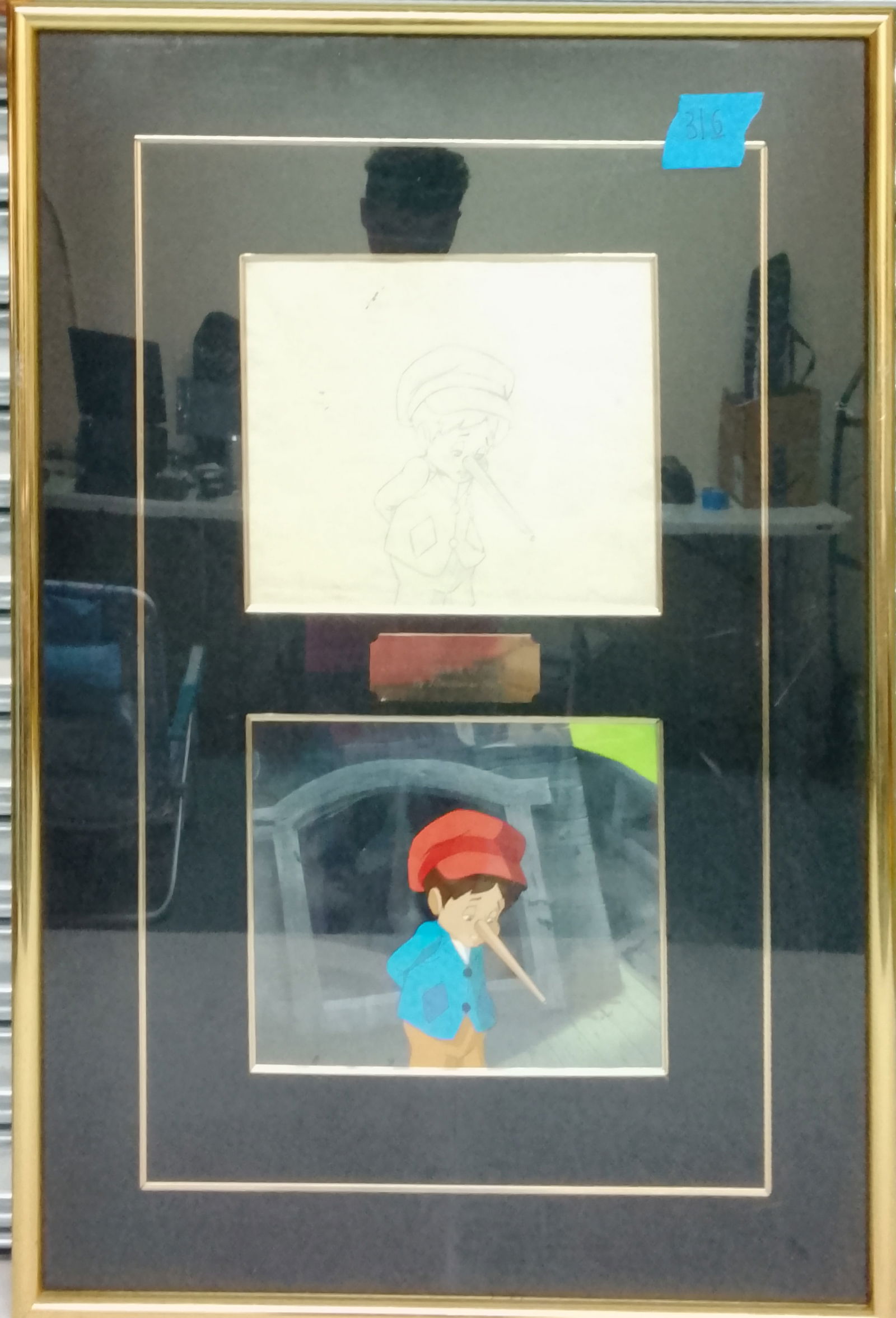 Pinocchio and the Emperor of the Night sketch Walt Desney Cell (1 of 5)