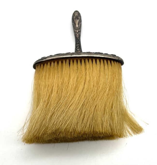 Antique Victorian Silver-Plated Ornate Hair/Clothes Brush with Natural Bristles (1 of 3)