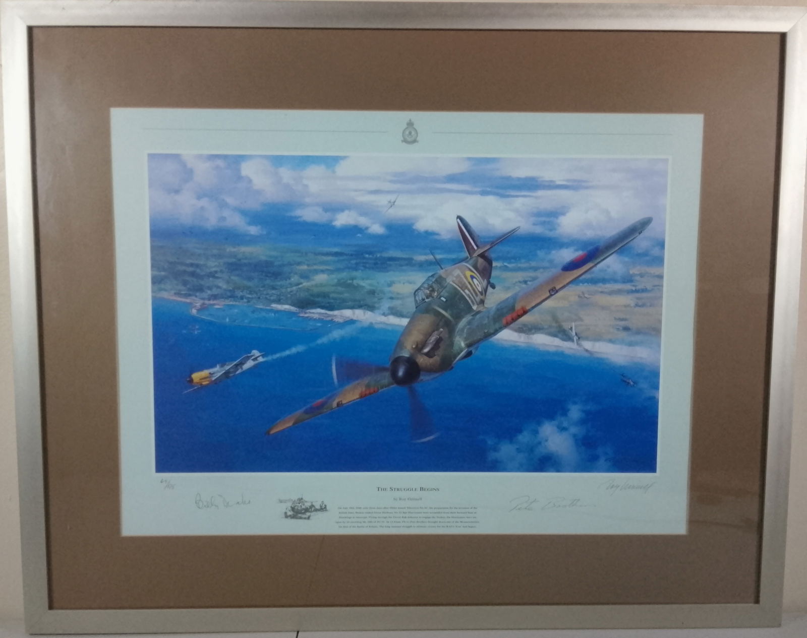 The Struggle Begins by Roy Grinnell, Signed by RAF Battle of Britain Aces - #64 of 175 (1 of 7)