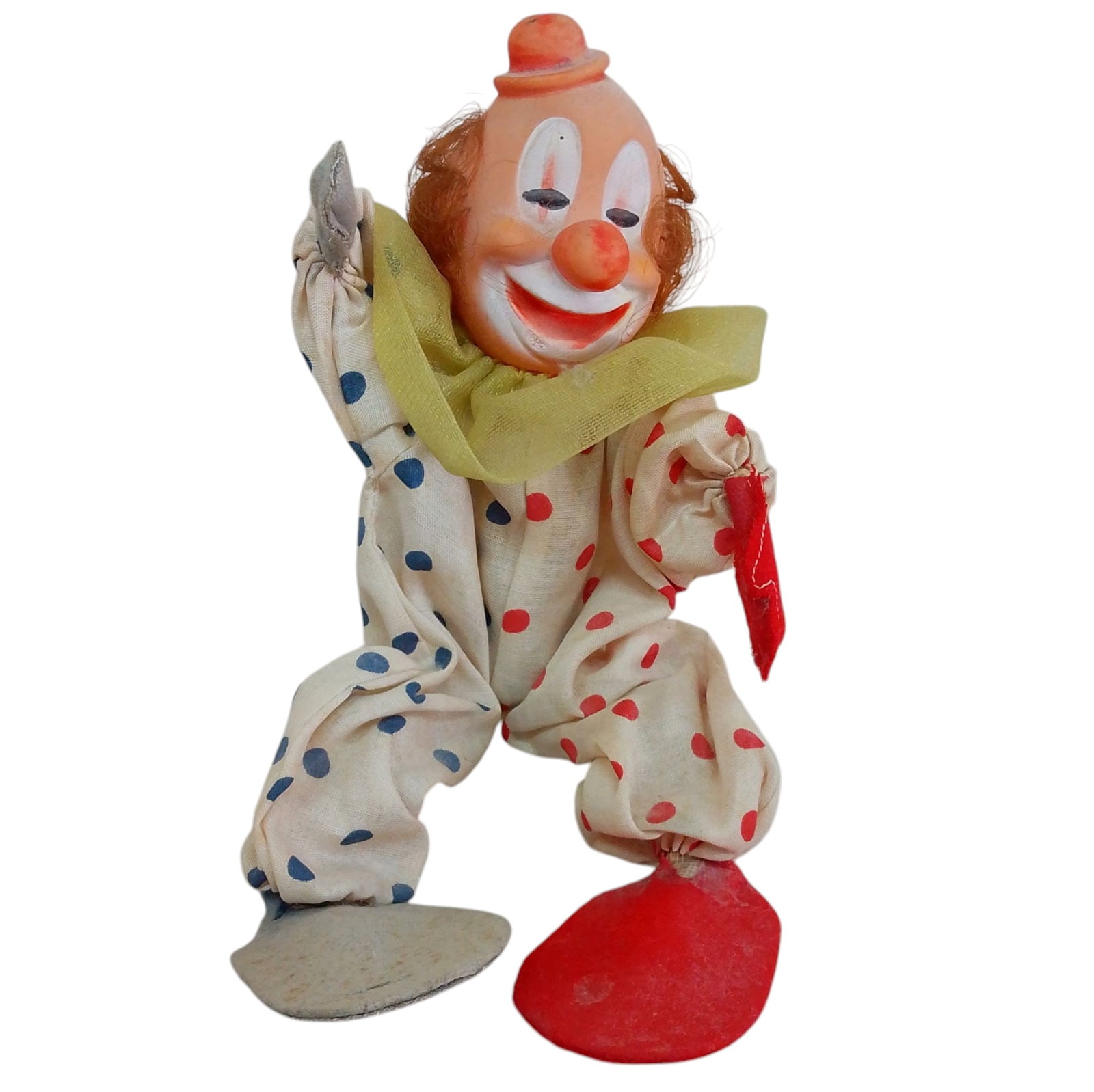 Plastic Face Clown Doll: Plastic Face Clown Doll Approx. 9in. Tall