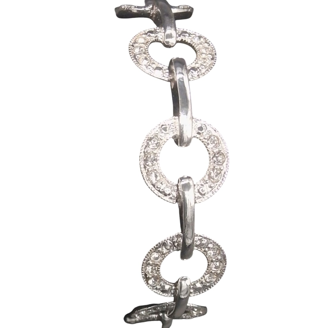 Damiani 18k White Gold Diamond Link Tennis Bracelet (1 of 3)