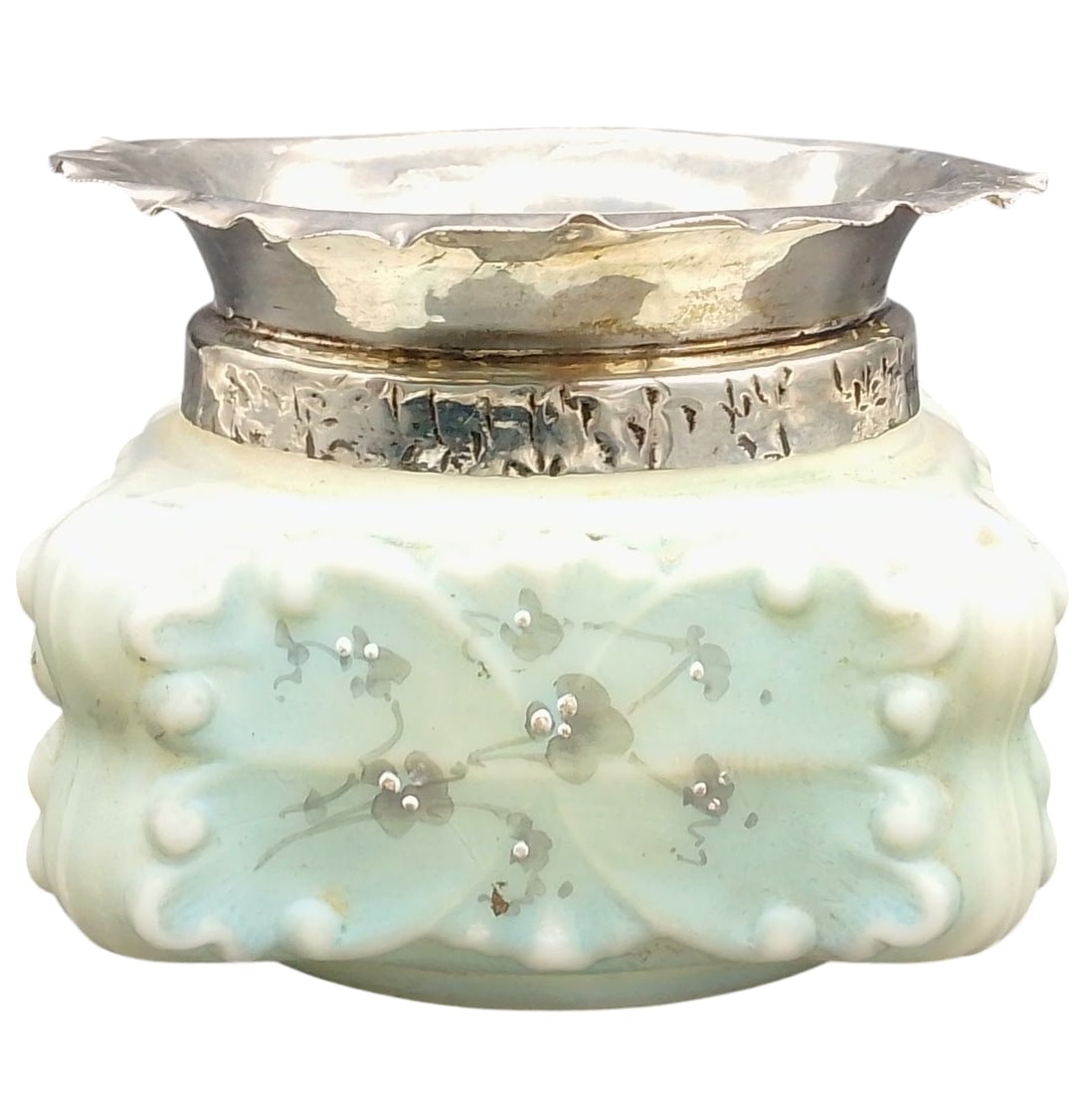 Antique Wavecrest Glassware Box: Antique Wavecrest Glassware Box Approx. 3h x 3 1/2w x 3 1/8d