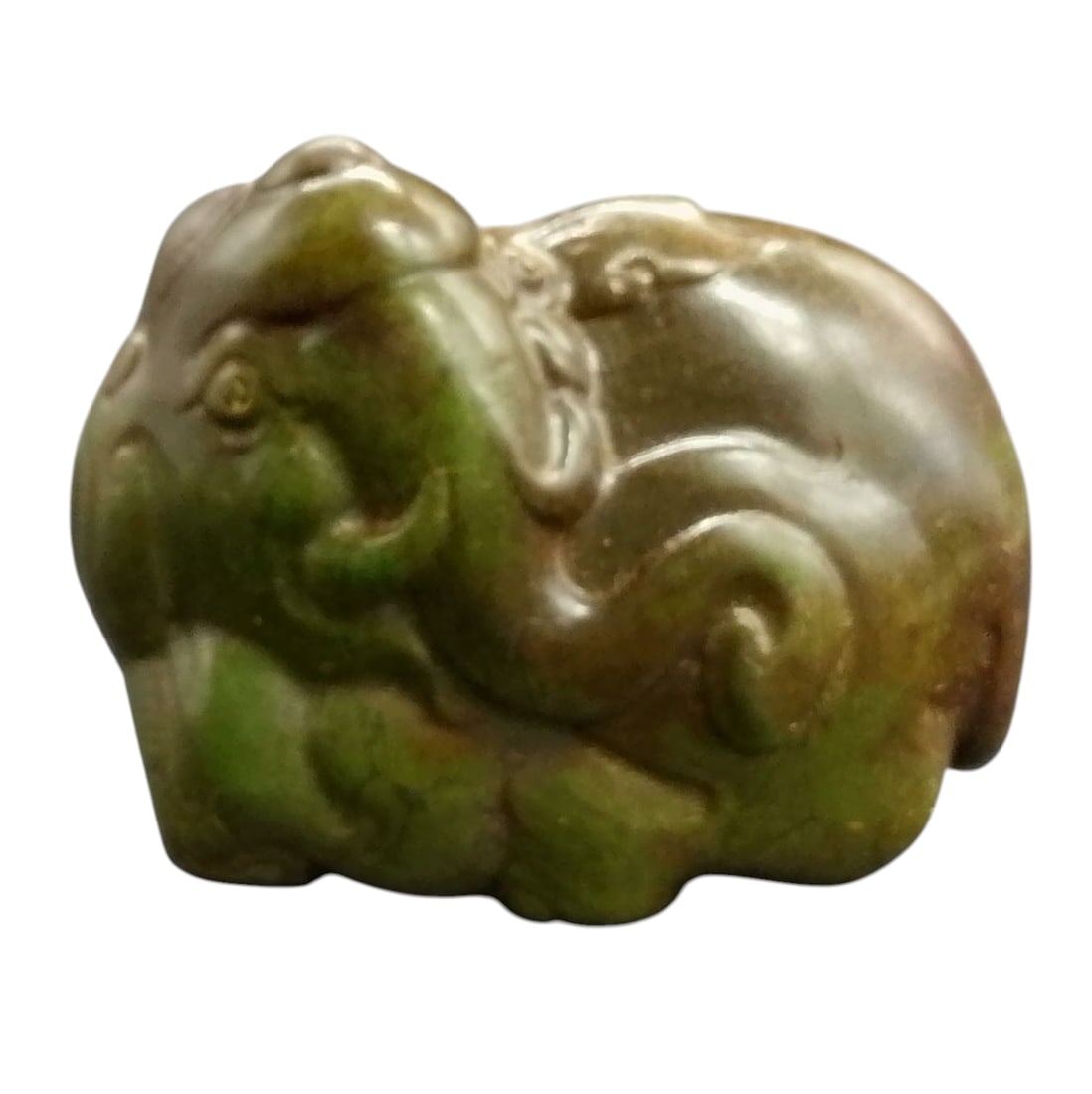 Unique Hand Carved Jade Elephant (1 of 4)