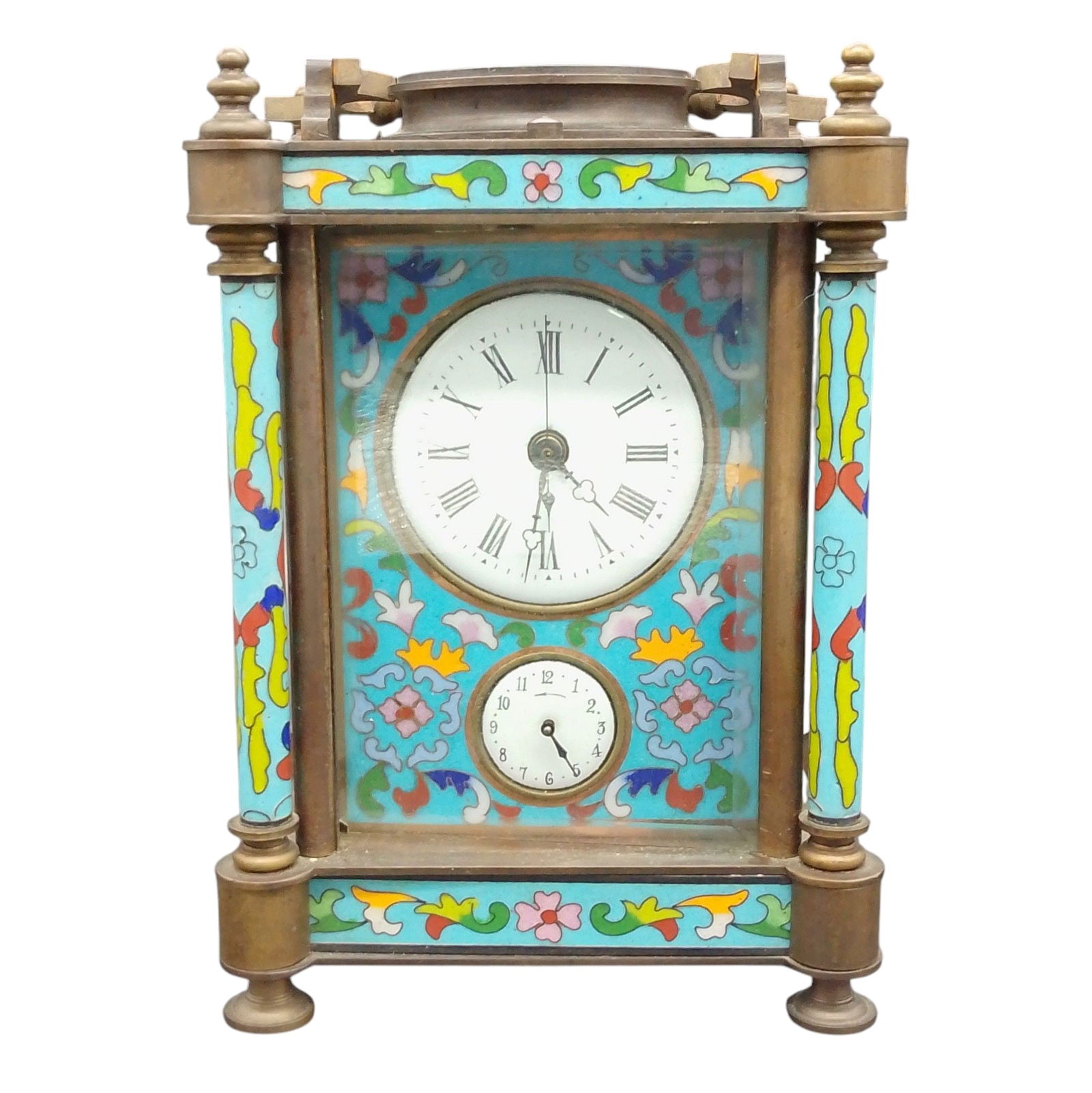 Vintage Cloisonne Enamelled Carriage Clock (1 of 5)
