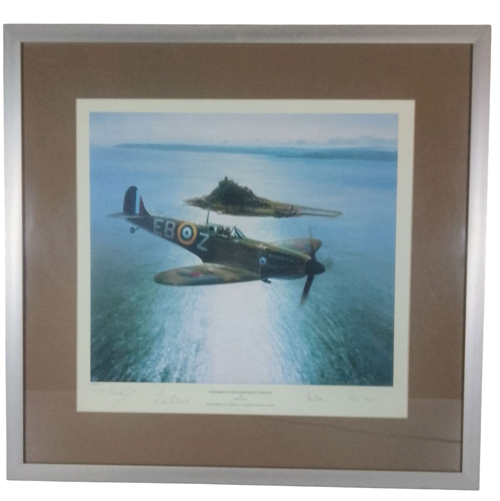 Spitfires Over At St. Michael - The Spitfire Edition by Robert Taylor, Signed by 3 Spitfire Pilots - (1 of 9)