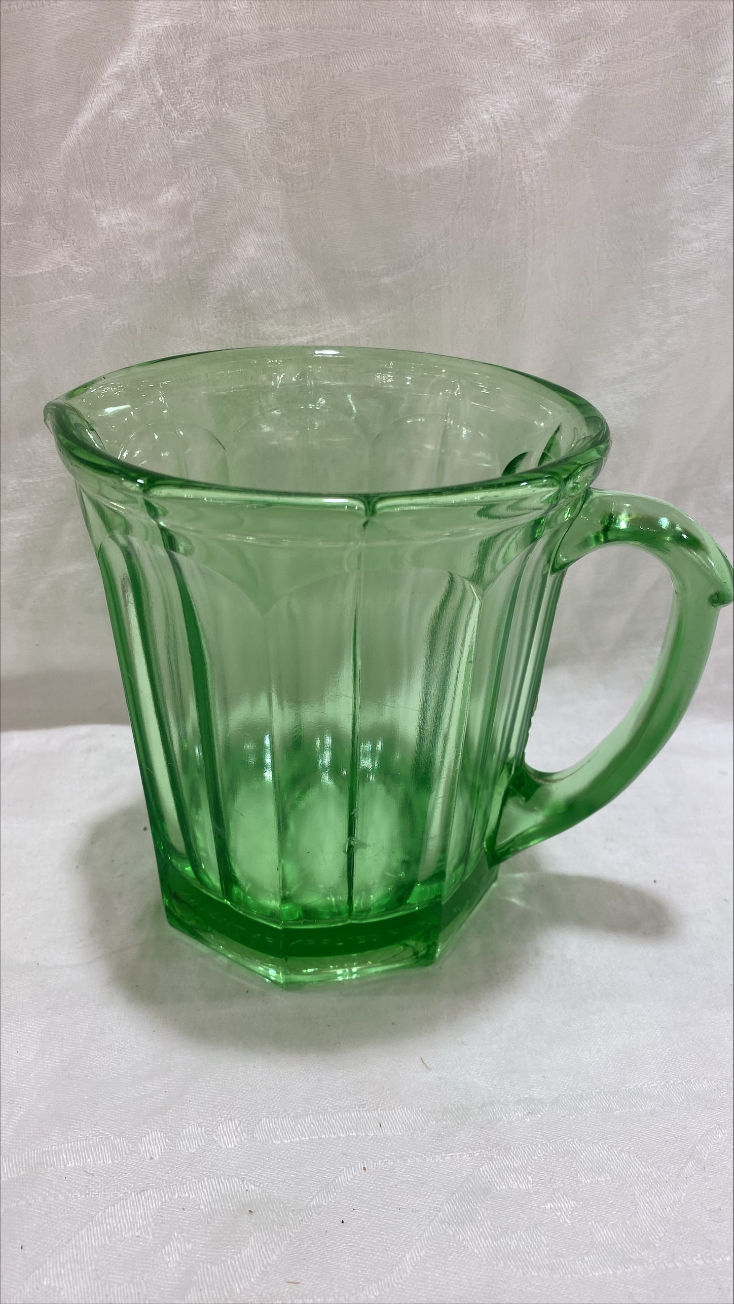 A&J depression glass pitcher (1 of 3)