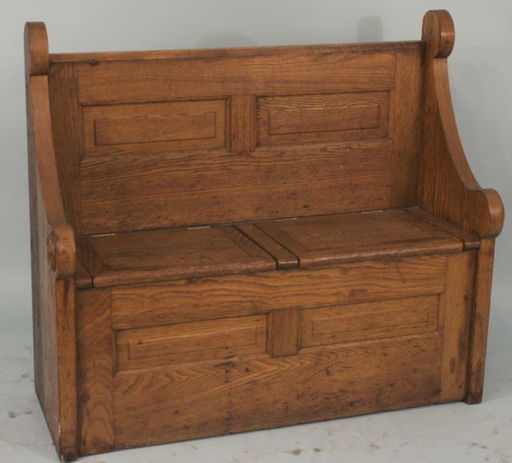 60c Vintage Oak Church Pew Nov 17 2010 Lewis Maese