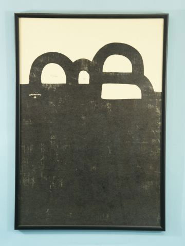 EDUARDO CHILLIDA "CHICAGO" LITHOGRAPH #93/100: EDUARDO CHILLIDA "CHICAGO" LITHOGRAPH, EDITION NUMBER 93/100. Height: 40 in. by Width: 27 in.