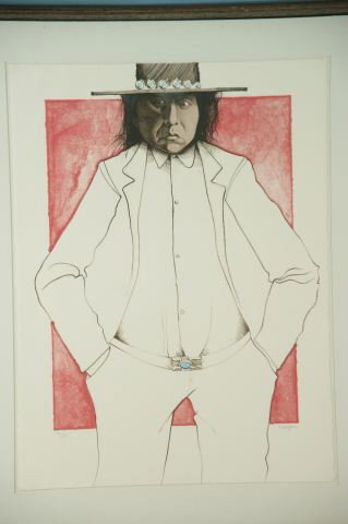 ED SINGER "WHO IS R. C. GORMAN" LITHO #IX/XV: ED SINGER "WHO IS R. C. GORMAN" COLOR LITHGRAPH, EDITION NUMBER IX/XV. Height: 30 in. by Width: 23 in.
