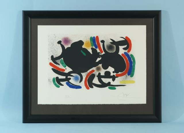 JOAN MIRO "LITHOGRAPHS VOLUME I" COLOR LITHOGRAPH: JOAN MIRO "LITHOGRAPHS VOLUME I" COLOR LITHOGRAPH ON DELUXE ARCHES PAPER. Height: 17 1/2 in. by Width: 24 1/2 in.