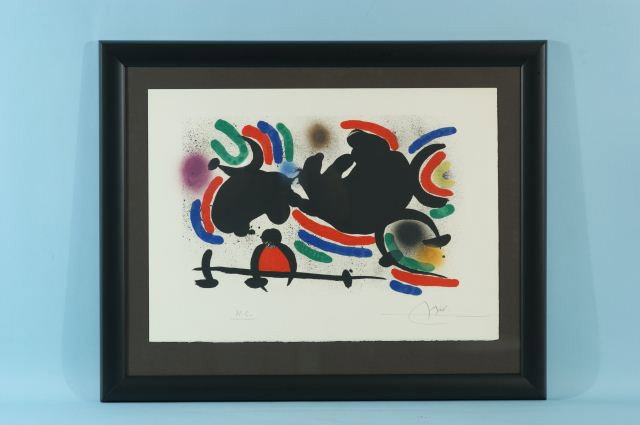 JOAN MIRO "LITHOGRAPHS VOLUME I" COLOR LITHOGRAPH: JOAN MIRO "LITHOGRAPHS VOLUME I" COLOR LITHOGRAPH ON DELUXE ARCHES PAPER. Height: 17 1/2 in. by Width: 24 1/2 in.