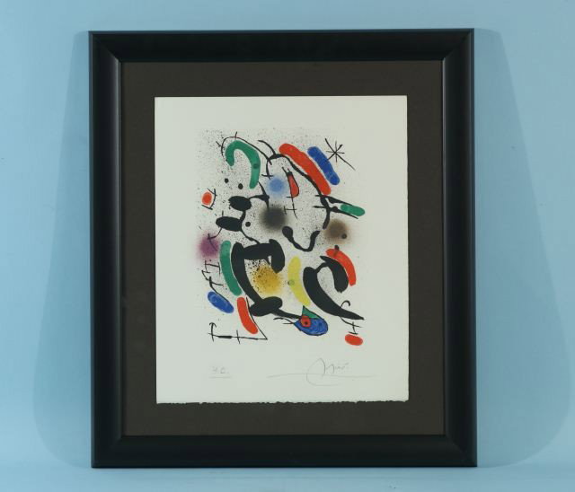 JOAN MIRO "LITHOGRAPHS VOLUME I" COLOR LITHOGRAPH: JOAN MIRO "LITHOGRAPHS VOLUME I" COLOR LITHOGRAPH ON DELUXE ARCHES PAPER. Height: 17 1/2 in. by Width: 14 1/2 in.