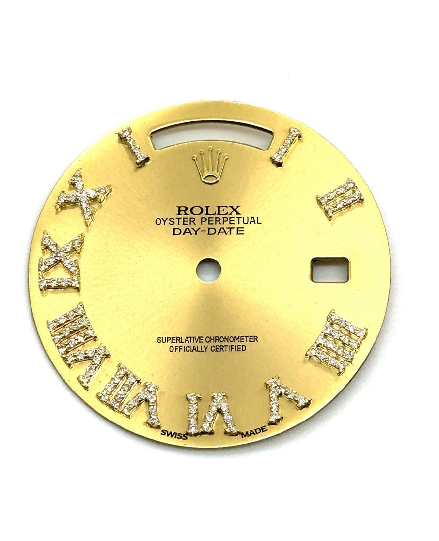 Rolex Day Date 41mm Custom Diamond Dial: Rolex Day Date 41mm Custom Diamond DialAFTER MARKET Gold Rolex Day Date 41mm Custom Diamond Dial in mint condition.