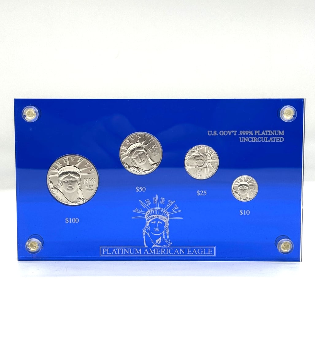 1998 U.S. Platinum American Eagle 4-Coin Set $100 $50 $25 $10 .9995 Platinum (1 of 12)