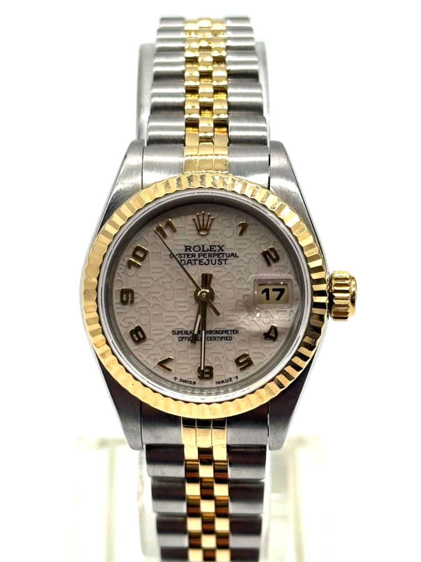 Rolex Oyster Perpetual Datejust 18Kt Gold & SS Ladies 26mm, ref 7917 (1 of 7)