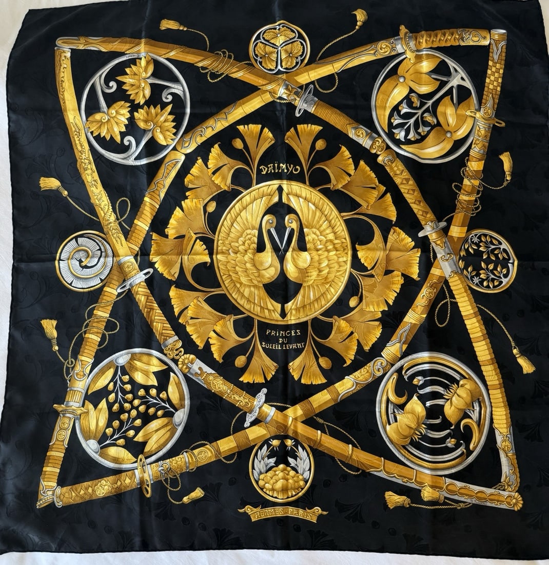 Hermes Vintage Silk Scarf "Daimyo" 1991 (1 of 6)