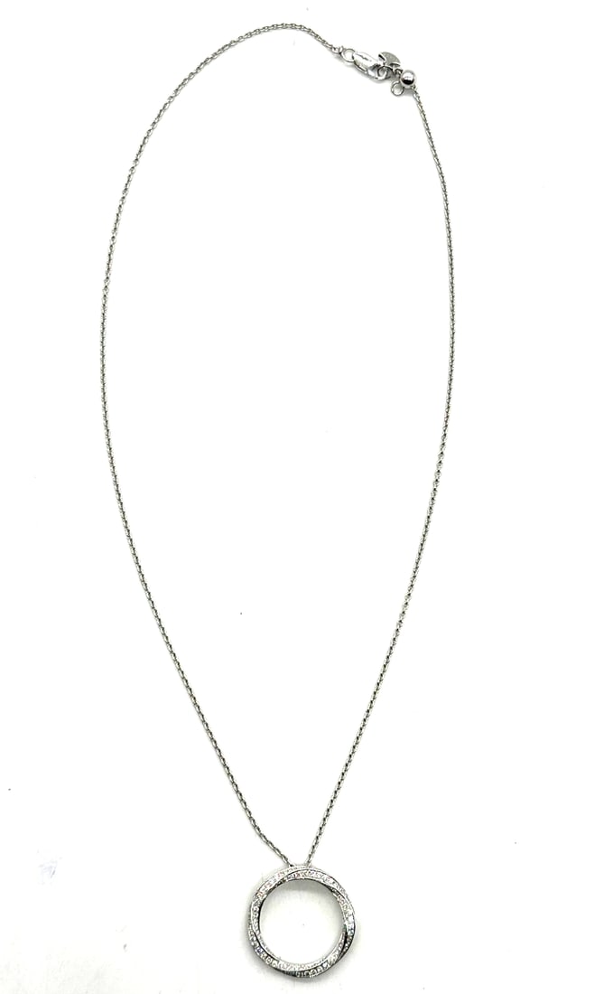 GRAFF White gold Necklace Spirale Pendant Pave Diamond (1 of 4)