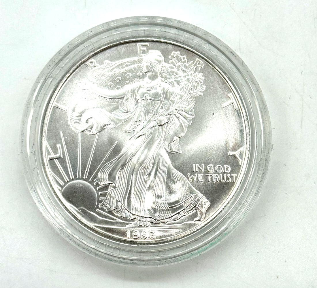 1993 American Silver Eagle $1 - 1 oz .999 Silver ? Brilliant Uncirculated (1 of 3)