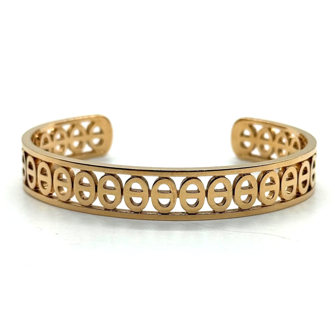 Hermes Chaine D'ancre Divine 18K Rose Gold Small Model Open Bracelet SIZE S (1 of 6)