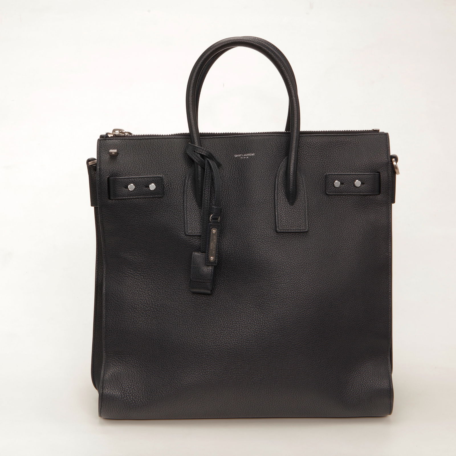 Saint Laurent Black Grained Leather Sac de Jour Tote (1 of 10)