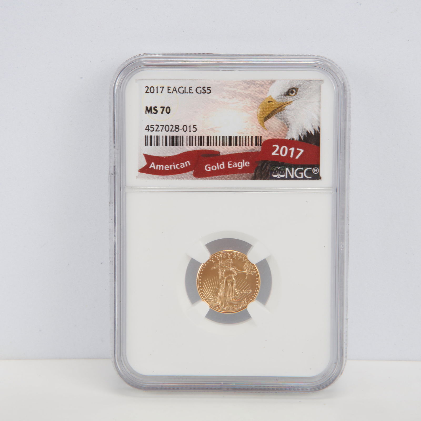 2017 $5 American Gold Eagle – NGC MS70 – 1/10 oz Gold (1 of 2)