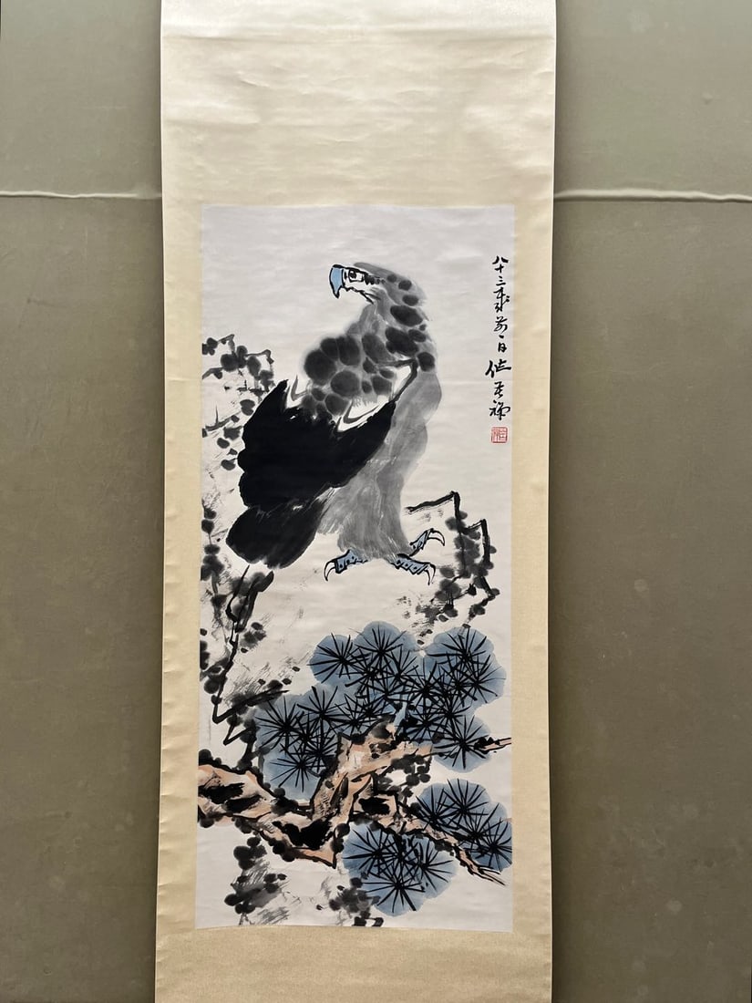 A picture of Li Kuchan and a pine eagle (1 of 11)