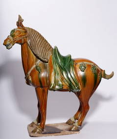 A Tang Dynasty three-color horse ornament (1 of 9)