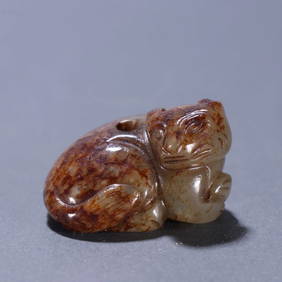 A piece of Ming Hetian Yurui Beast (1 of 8)