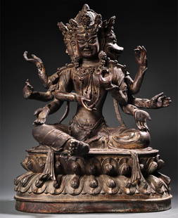 A bronze gilt Buddha statue of the Buddha's mother: A bronze gilt Buddha statue of the Buddha's mother Size: W:2700g H:27cm W:20cm (The Dimensions Of All Batches Are Manually Measured.If You Need More Detailed Information, Please Contact Our Customer S