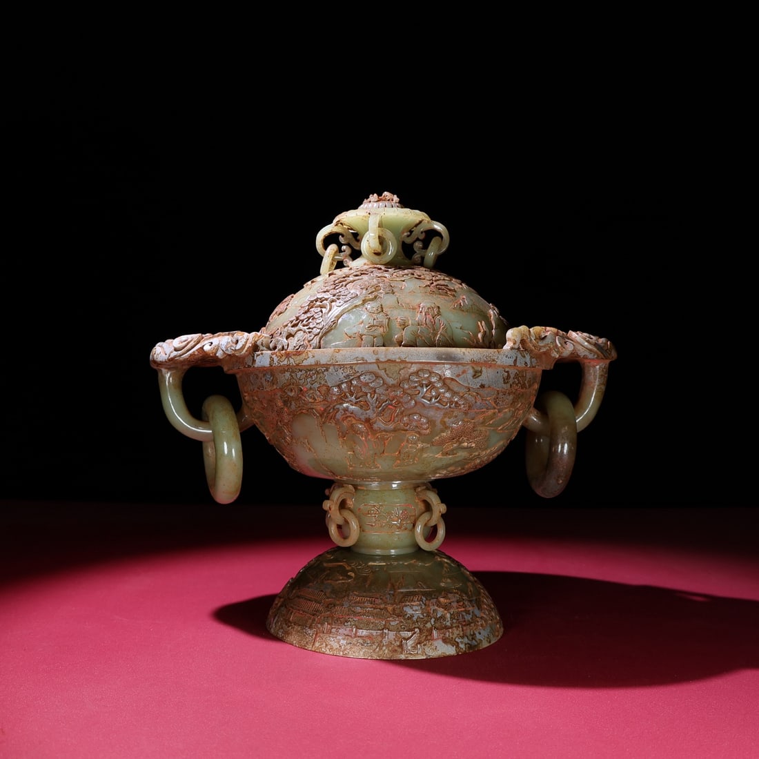 A piece of Han Dynasty Hetian jade topaz did not clean the multi-layer furnace (1 of 9)