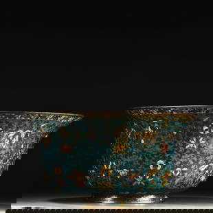 A cloisonné bowl from the Ming Dynasty: Cloisonné bowl of the Ming Dynasty Size: H:14cm W:28.5cm W:2246g (The Dimensions Of All Batches Are Manually Measured.If You Need More Detailed Information, Please Contact Our Customer Service Before