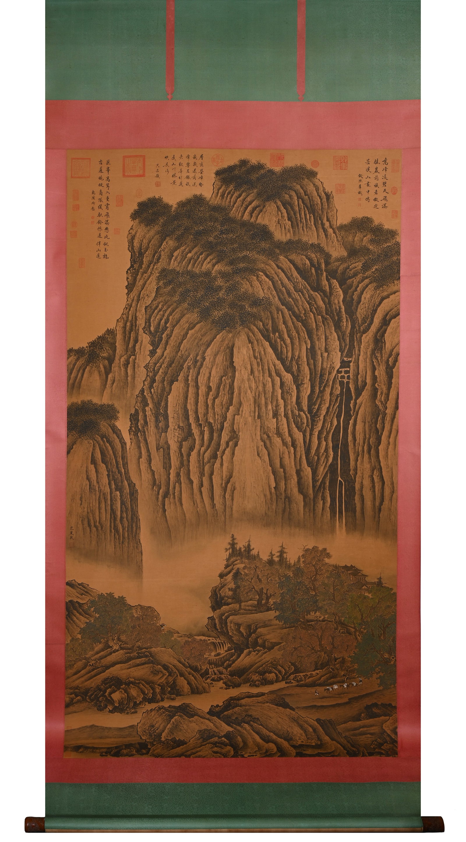 A vertical scroll of Fan Kuan's silk landscape (1 of 16)