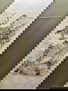 A figure painting by Xu Beihong: Xu Beihong's figure painting SIZE: 132x67cm (The Dimensions Of All Batches Are Manually Measured.If You Need More Detailed Information, Please Contact Our Customer Service Before Bidding.)