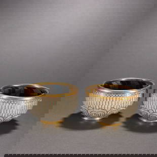 A pair of cloisonné tea bowls from the Qing Dynasty: Cloisonné tea bowl of the Qing Dynasty Size: H:4.5cm W:7.1cm W:340g (The Dimensions Of All Batches Are Manually Measured.If You Need More Detailed Information, Please Contact Our Customer Service Bef