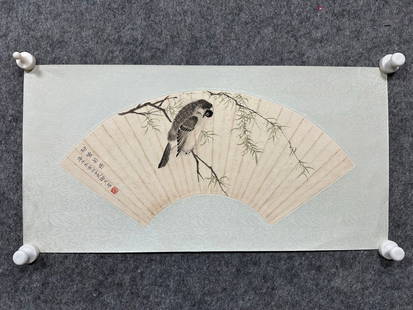 An Fabulous Chinese Ink Flower and Bird By Paper: An Fabulous Chinese Ink Flower and Bird By Paper Xie yue mei Without frame Size:18.5cmx52.5cm (The Dimensions Of All Batches Are Manually Measured.If You Need More Detailed Information, Please