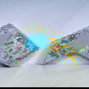 A Exquisite Cloisonne Dragon Pattern with poem Ornament: A Exquisite Cloisonne Dragon Pattern with poem Ornament Qing Dynasty, China Qianlong Four-character Mark Size:38cmx15cm Weight:4300g (The Dimensions Of All Batches Are Manually Measured.If You