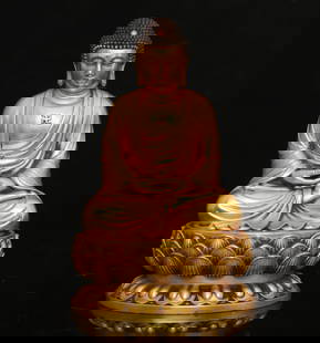 An Exquisite Gilt Bronze Statue of Sakyamuni: An Exquisite Gilt Bronze Statue of Sakyamuni Ming Dynasty, China Size:9cmx5.7cmx5cm Weight:409g (The Dimensions Of All Batches Are Manually Measured.If You Need More Detailed Information, Please