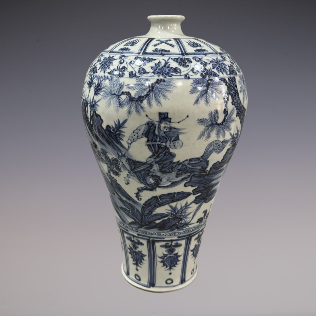 An Exquisite Blue and White Character and Story Pattern Vase (1 of 9)