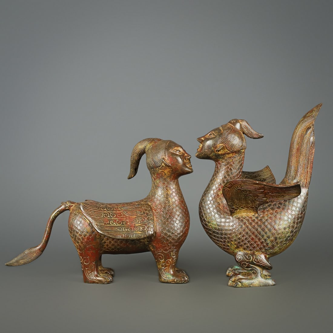 A Pair of Exquisite Bronze With Inscription Ornament (1 of 10)