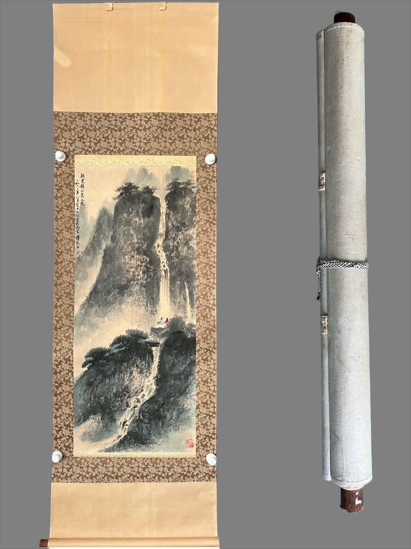 A painting by Fu Baoshi: Fu Baoshi's painting SIZE: 40×95cm