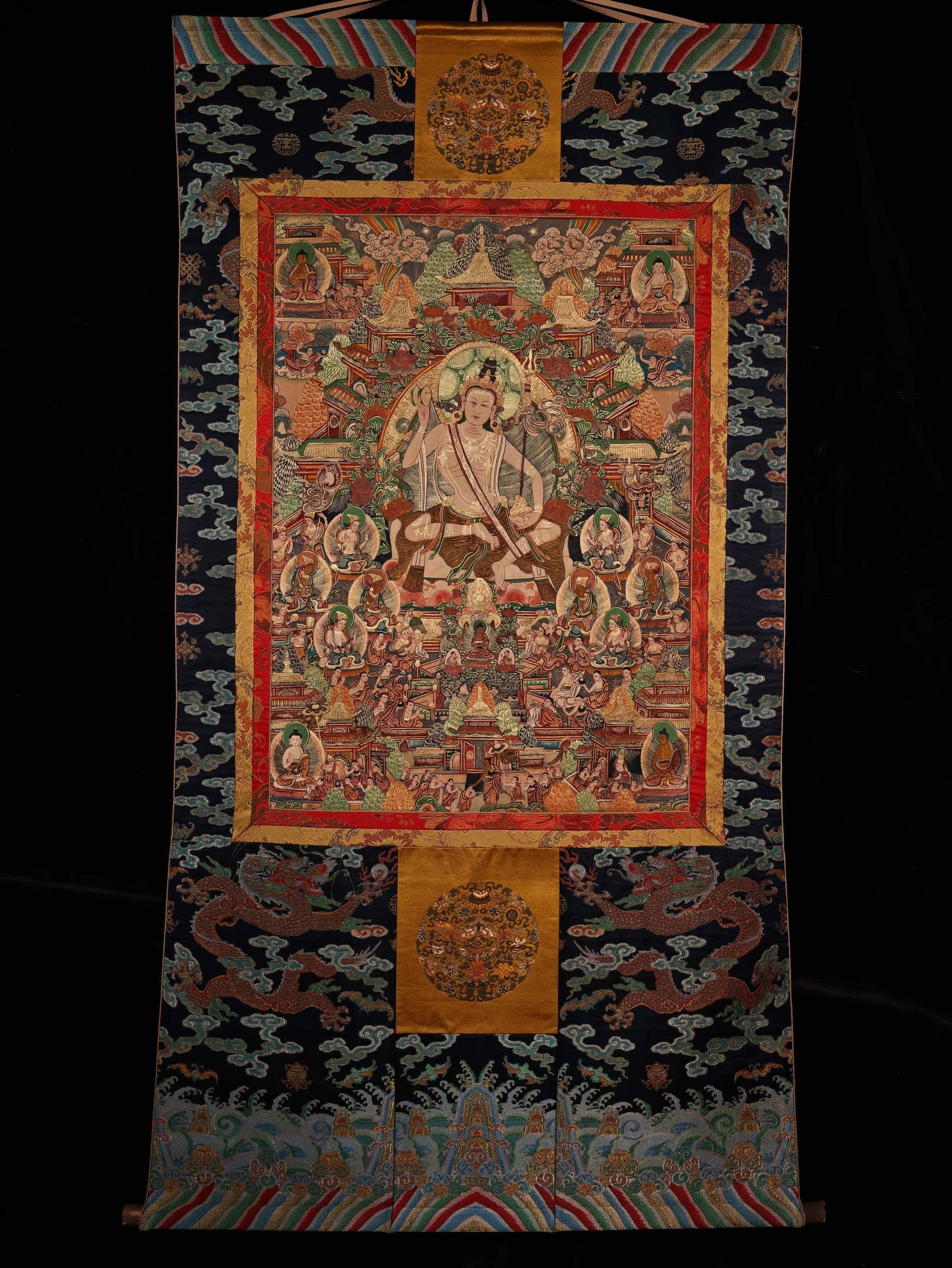 A Ming Dynasty thangka "Padma Master Incarnation" made of leather painters fine 5,000 yuan a piece (1 of 15)