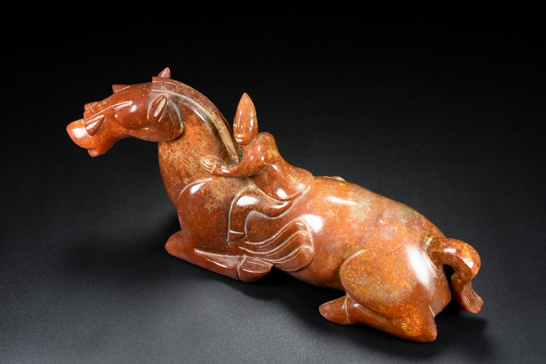 An Exquisite White Jade Horse Ornament (1 of 9)